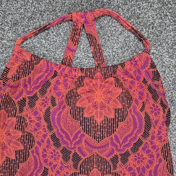 Prana Quinn Dress Women's Small Pink Geometric Pattern Shelf Bra Athletic - Picture 8 of 9